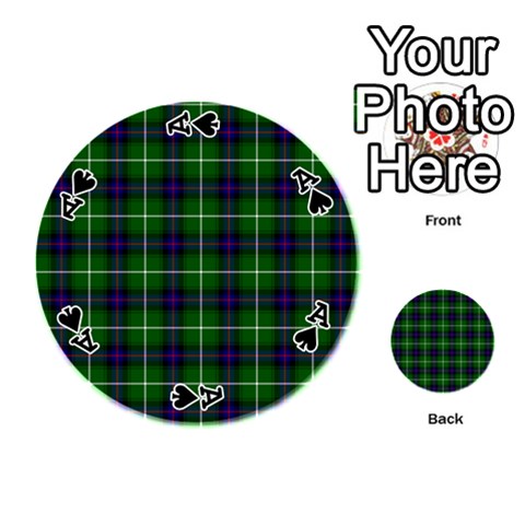 Ace MacDonald of the Isles Tartan Playing Cards 54 (Round) from ArtsNow.com Front - SpadeA