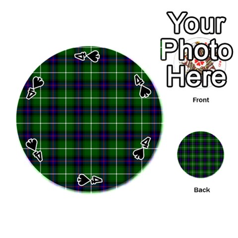 MacDonald of the Isles Tartan Playing Cards 54 (Round) from ArtsNow.com Front - Spade4