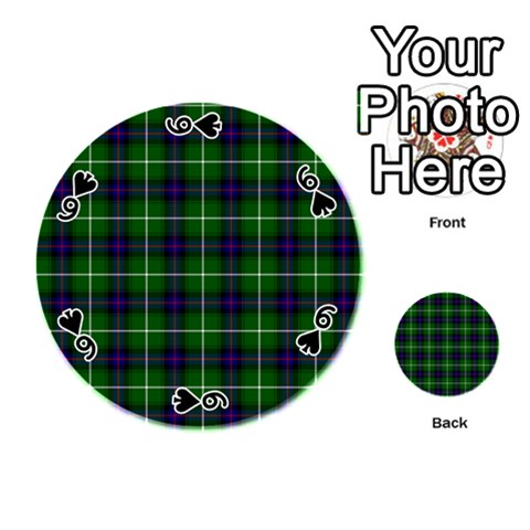 MacDonald of the Isles Tartan Playing Cards 54 (Round) from ArtsNow.com Front - Spade6
