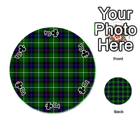 Jack MacDonald of the Isles Tartan Playing Cards 54 (Round) from ArtsNow.com Front - ClubJ