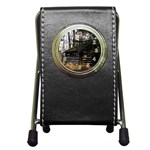 Cabin At The Pennsylvania Grand Canyon  by Ave Hurley  Pen Holder Desk Clock