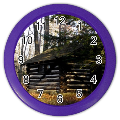 Cabin At The Pennsylvania Grand Canyon  by Ave Hurley  Color Wall Clock from ArtsNow.com Front