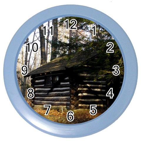 Cabin At The Pennsylvania Grand Canyon  by Ave Hurley  Color Wall Clock from ArtsNow.com Front