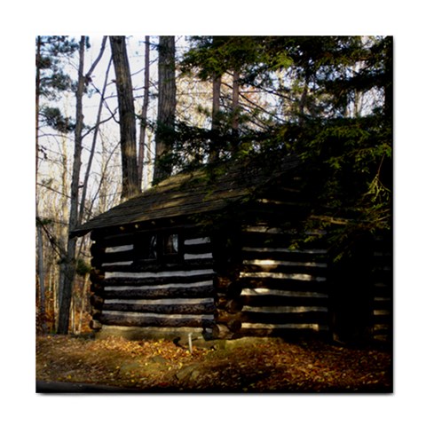 Cabin At The Pennsylvania Grand Canyon  by Ave Hurley  Tile Coaster from ArtsNow.com Front