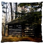 Cabin At The Pennsylvania Grand Canyon  by Ave Hurley Large Flano Cushion Case (One Side)