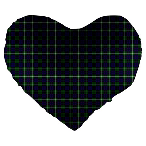 MacIntyre Tartan Large 19  Premium Flano Heart Shape Cushion from ArtsNow.com Front