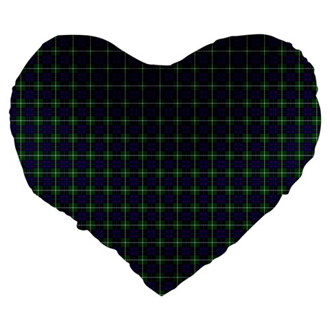 MacIntyre Tartan Large 19  Premium Flano Heart Shape Cushion from ArtsNow.com Back