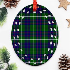 MacIntyre Tartan Oval Filigree Ornament (Two Sides) from ArtsNow.com Back