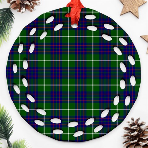 MacIntyre Tartan Round Filigree Ornament (Two Sides) from ArtsNow.com Back