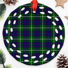 MacIntyre Tartan Round Filigree Ornament (Two Sides) from ArtsNow.com Back