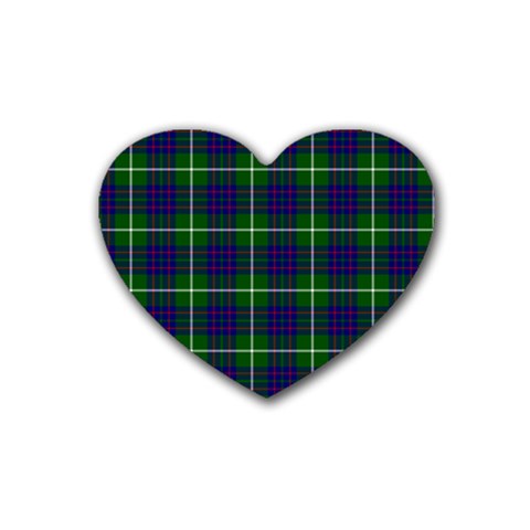 MacIntyre Tartan Rubber Coaster (Heart) from ArtsNow.com Front