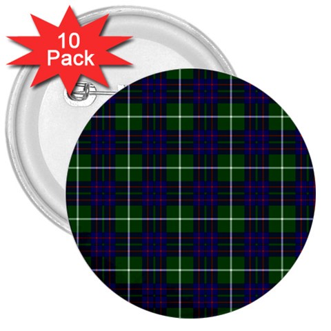 MacIntyre Tartan 3  Button (10 pack) from ArtsNow.com Front
