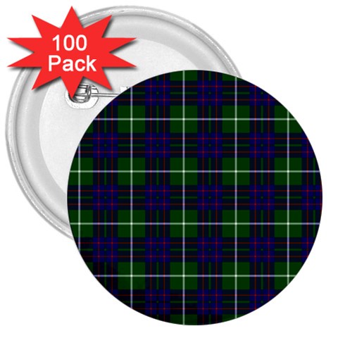 MacIntyre Tartan 3  Button (100 pack) from ArtsNow.com Front