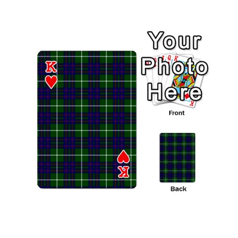 King MacIntyre Tartan Playing Cards 54 (Mini) from ArtsNow.com Front - HeartK