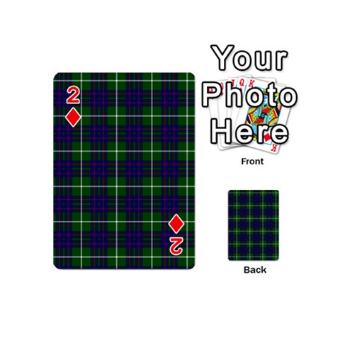 MacIntyre Tartan Playing Cards 54 (Mini) from ArtsNow.com Front - Diamond2