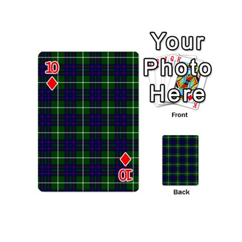 MacIntyre Tartan Playing Cards 54 (Mini) from ArtsNow.com Front - Diamond10