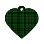 MacLean Tartan Dog Tag Heart (One Side)
