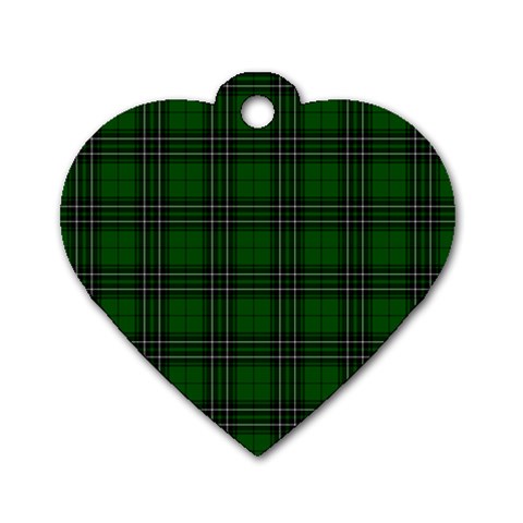 MacLean Tartan Dog Tag Heart (Two Sides) from ArtsNow.com Front