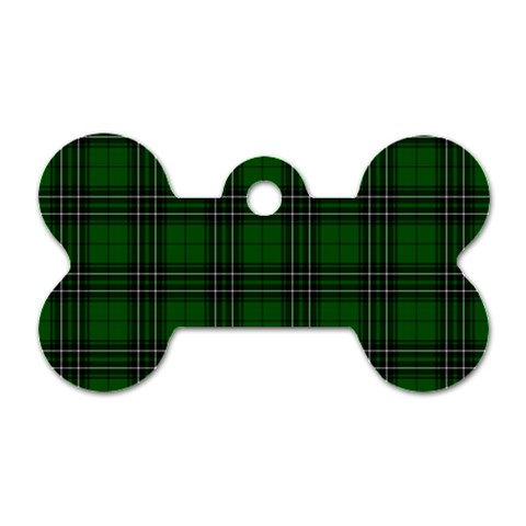 MacLean Tartan Dog Tag Bone (One Side) from ArtsNow.com Front