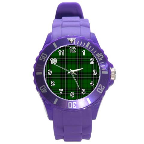 MacLean Tartan Round Plastic Sport Watch (L) from ArtsNow.com Front