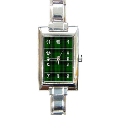 MacLean Tartan Rectangle Italian Charm Watch from ArtsNow.com Front