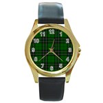 MacLean Tartan Round Gold Metal Watch