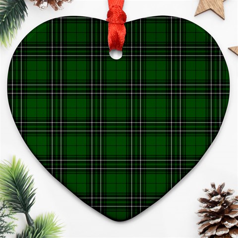 MacLean Tartan Ornament (Heart) from ArtsNow.com Front
