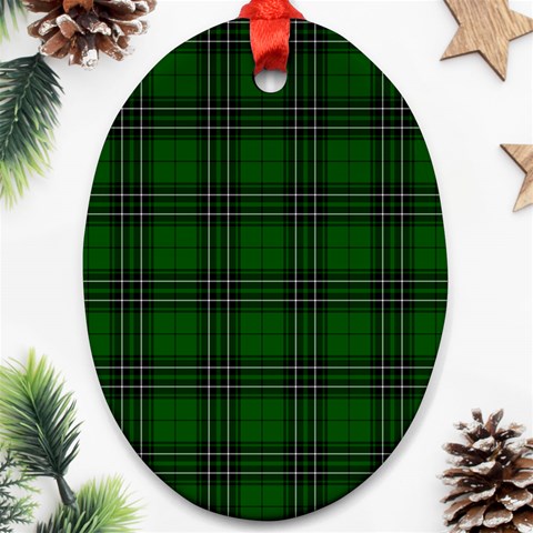 MacLean Tartan Oval Ornament (Two Sides) from ArtsNow.com Back