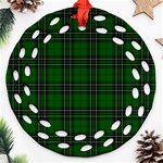 MacLean Tartan Ornament (Round Filigree)