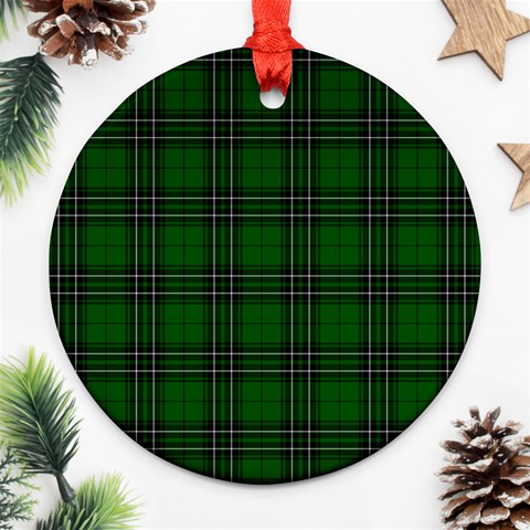 MacLean Tartan Ornament (Round) from ArtsNow.com Front