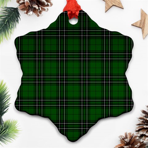MacLean Tartan Snowflake Ornament (Two Sides) from ArtsNow.com Back