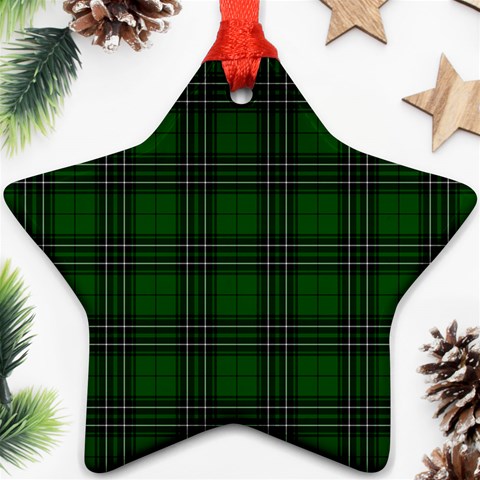 MacLean Tartan Star Ornament (Two Sides) from ArtsNow.com Front