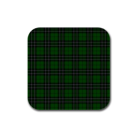 MacLean Tartan Rubber Square Coaster (4 pack) from ArtsNow.com Front