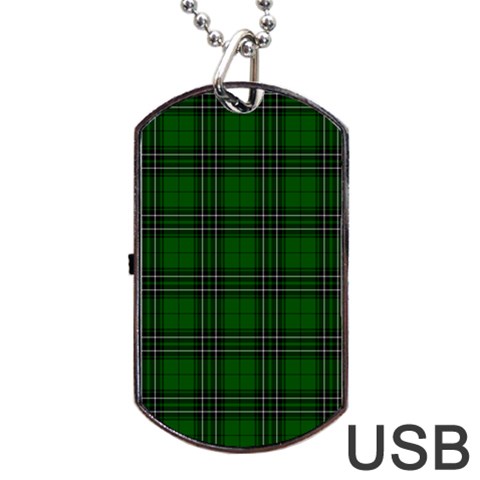 MacLean Tartan Dog Tag USB Flash (Two Sides) from ArtsNow.com Front