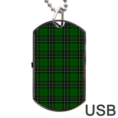 MacLean Tartan Dog Tag USB Flash (Two Sides) from ArtsNow.com Back