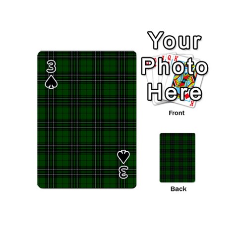 MacLean Tartan Playing Cards 54 (Mini) from ArtsNow.com Front - Spade3