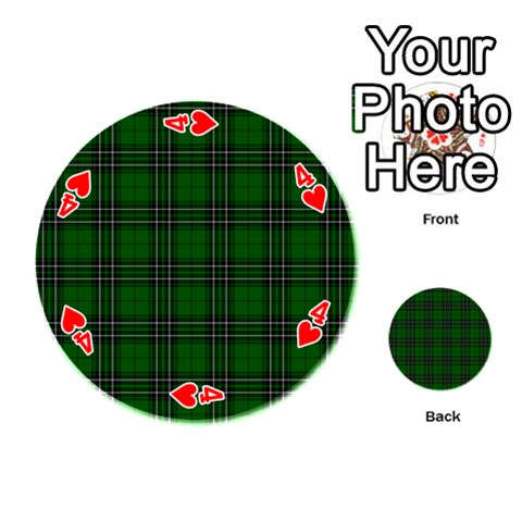MacLean Tartan Playing Cards 54 (Round) from ArtsNow.com Front - Heart4