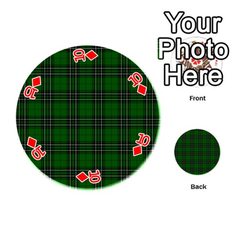 MacLean Tartan Playing Cards 54 (Round) from ArtsNow.com Front - Diamond10