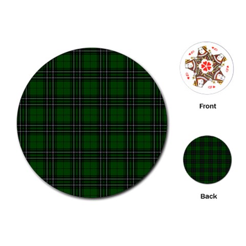 MacLean Tartan Playing Cards (Round) from ArtsNow.com Front