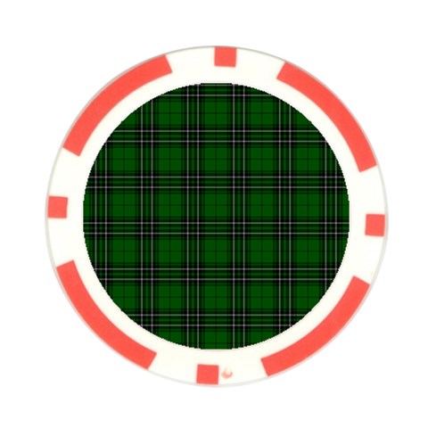 MacLean Tartan Poker Chip Card Guard (10 pack) from ArtsNow.com Front