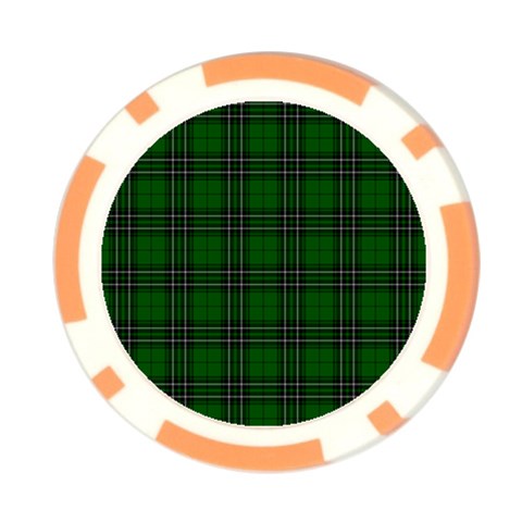 MacLean Tartan Poker Chip Card Guard (10 pack) from ArtsNow.com Front