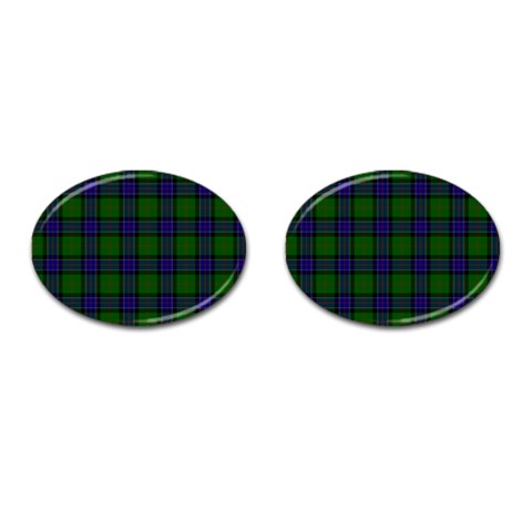 Sinclair Tartan Cufflinks (Oval) from ArtsNow.com Front(Pair)