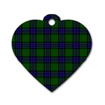 Sinclair Tartan Dog Tag Heart (Two Sides)