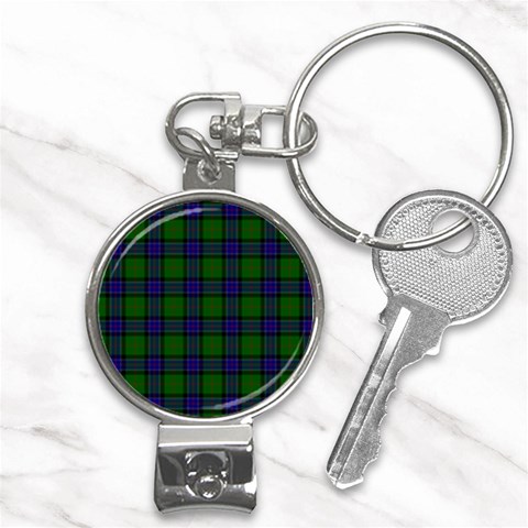 Sinclair Tartan Nail Clippers Key Chain from ArtsNow.com Front