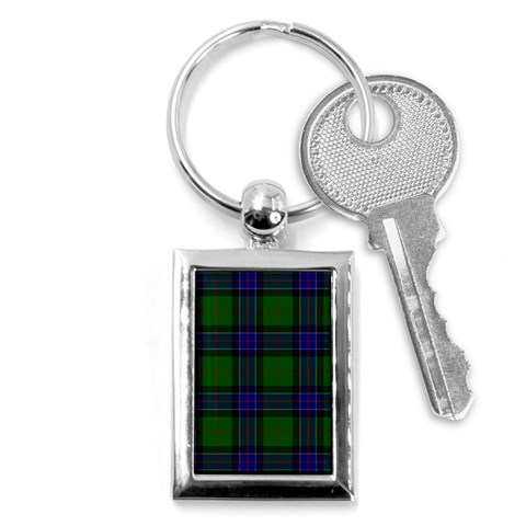 Sinclair Tartan Key Chain (Rectangle) from ArtsNow.com Front