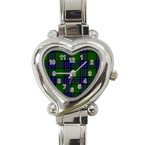 Sinclair Tartan Heart Italian Charm Watch from ArtsNow.com Front