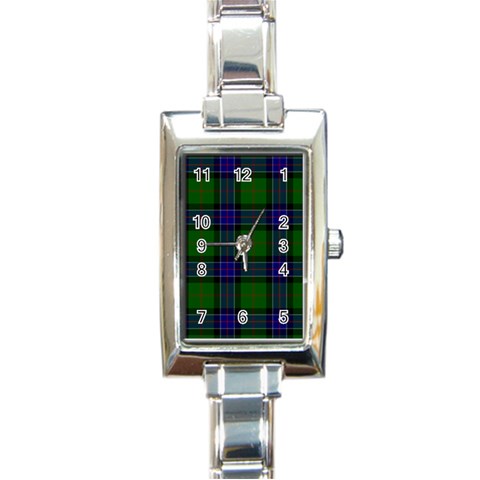 Sinclair Tartan Rectangle Italian Charm Watch from ArtsNow.com Front