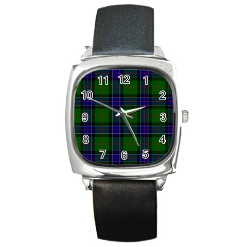 Sinclair Tartan Square Metal Watch from ArtsNow.com Front