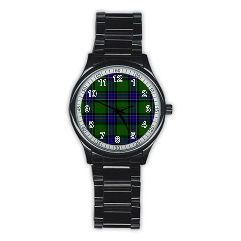 Sinclair Tartan Stainless Steel Round Watch from ArtsNow.com Front