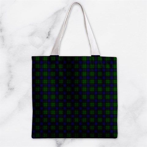 Sinclair Tartan Zipper Grocery Tote Bag from ArtsNow.com Front
